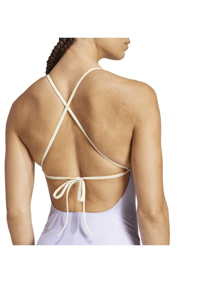 adidas مايوه نسائي مبطن بألوان متداخلة بتصميم X-back