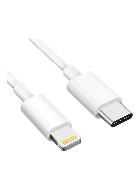 USB Type C To Lightning Data Charging Cable White