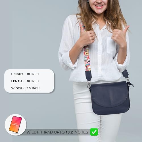 Ozora Genuine Leather Shoulder Crossbody Purse For Women with Adjustable Strap, Mobile Pocket & Outside & Inside Zipper (Blue NDM W3) - Image 2