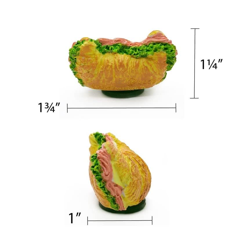 WitnyStore 1¾" Long Croissant Sandwich Resin 3D Fast Food Fridge Magnet Refrigerator Magnets Kitchen Accessories Souvenir Collectible Decor Gift - Image 3