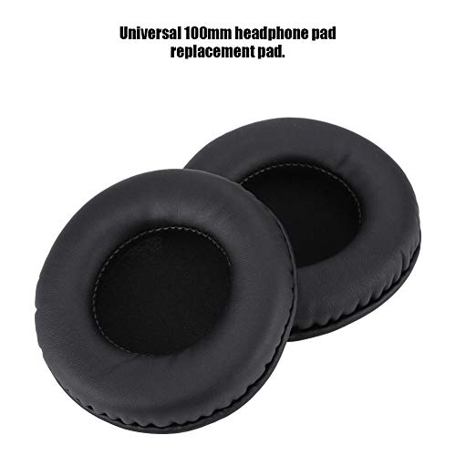 Ciglow Replacement Earpads, 100MM Ear Cushion Soft Foam Headset Ear Cover Quiet Comfort for Over-Ear Headphones, Black - Image 2