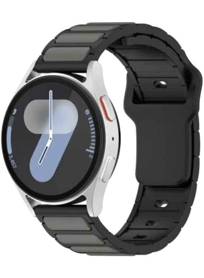 سوار 22 مم لساعة Xiaomi S1/S1 Active/Mi، بديل ناعم من السيليكون لـ GT 3 Pro 46 متر/GT 3 46 مم/GT Runner/GT2 46 مم/Watch 3 Pro مقاس 22 مم (أسود/رمادي) - Image 2