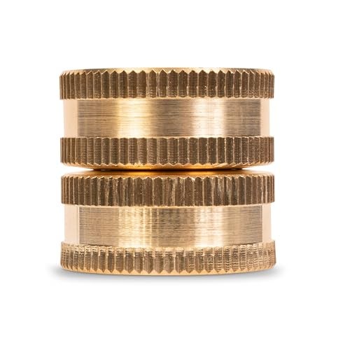 Gilmour Pro Brass Double Female Hose Connector, Swivel Hose Connector Thread Size 3/4" NPT (F) to 3/4" NH (F) - Image 1
