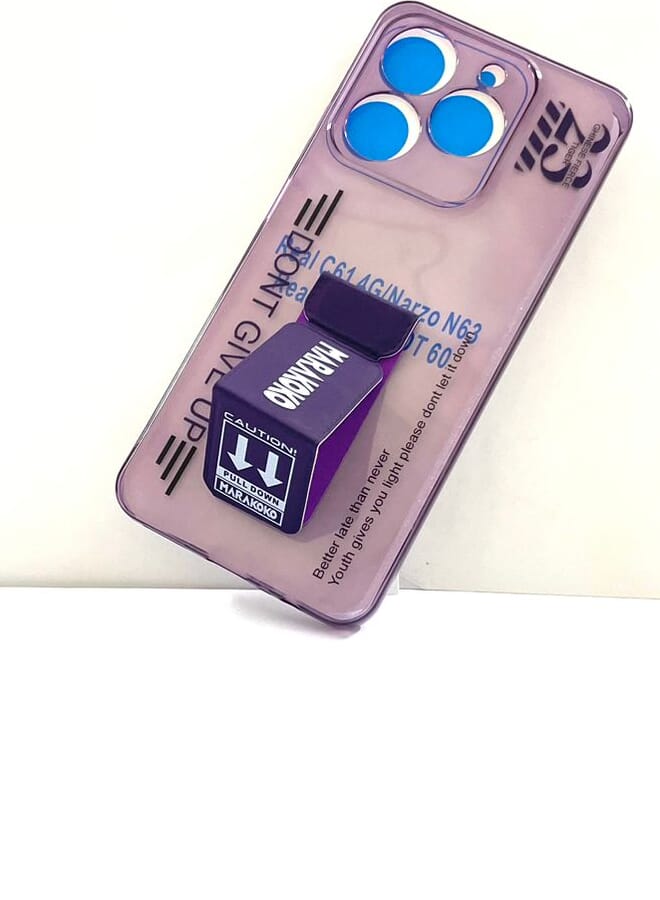 ماراكوكو غطاء حماية شفاف من السيليكون المقاوم للصدمات لهاتف Realme Note 60 مع قبضة يد مغناطيسية - Image 1
