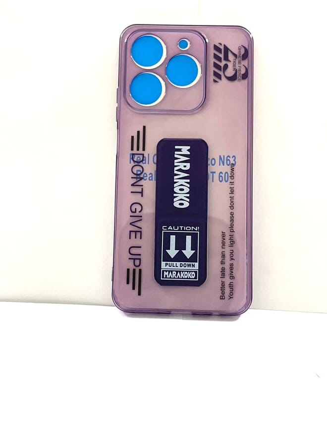 ماراكوكو غطاء حماية شفاف من السيليكون المقاوم للصدمات لهاتف Realme Note 60 مع قبضة يد مغناطيسية - Image 2