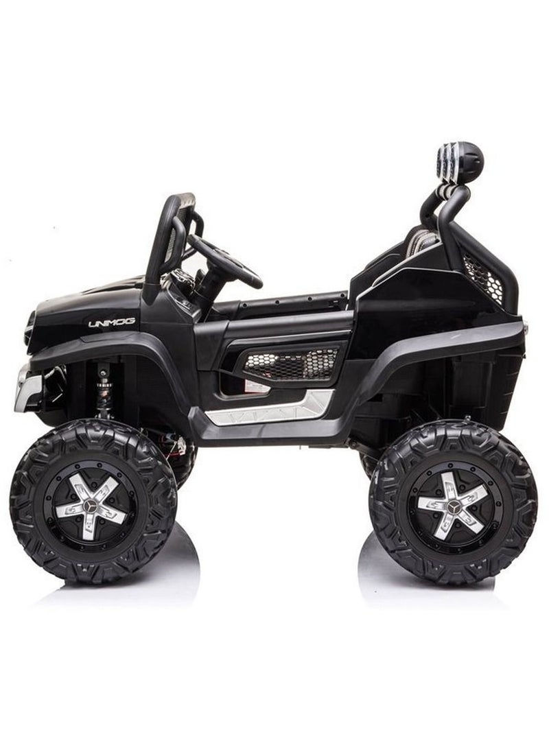 فاكتيوال تويز 12 فولت مرسيدس بنز UNIMOG جونيور للقيادة على السيارة - أسود  - Image 2