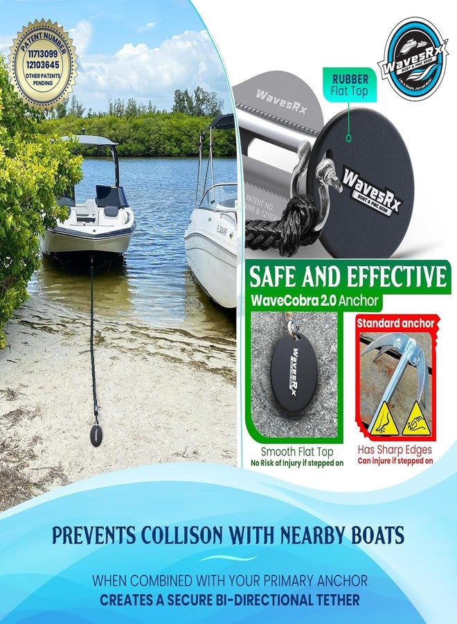 WAVESRX مرساة شاطئية من الألومنيوم مقاس 18 بوصة من WAVESRX - WaveCobra | تُثبّت مركبتك المائية بأمان بالقرب من الشاطئ أو على حاجز رملي أو في المياه الضحلة | تصميم فائق الخفة حاصل على براءة اختراع للقوارب والدراجات المائية والمركبات المائية الشخصية - Image 3