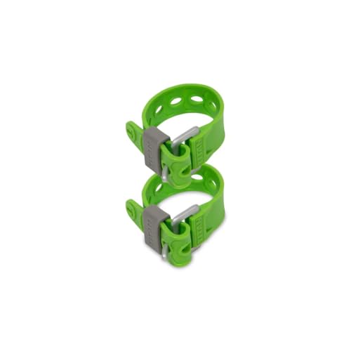 TitanStraps Titan Utility Straps – Easy-to-Use, Reliable Tension Straps for Securing Bike & Moto Gear, Skis, Garden Hoses, Field Repairs – Use in Frigid Temp – 60 lb. Working Load, 9" Length, Lime Green, 2-Pack - Image 1