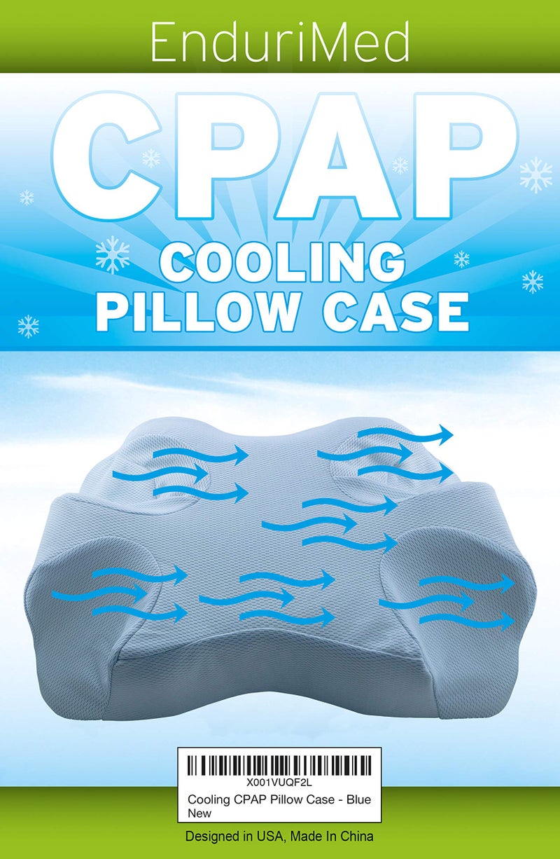 EnduriMed Pillow Case for Use CPAP Comfort Pillow  Cooling Fabric Blue  Breathable and Cooling for Comfortable Sleep