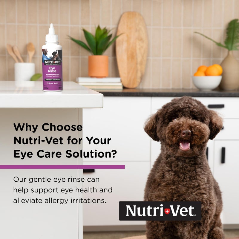 nutri vet Nutri-Vet Eye Rinse for Dogs, Dog Tear Stain Remover, Eye Wash, Allergy Relief for Pet Puppies, Puppy Supplies, Pet Safe Formula, Vet Formulated, Prevents Infections, 4oz - Image 3