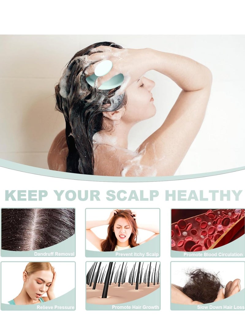 عام مدلك فروة الرأس من السيليكون، منظف فروة الرأس لنمو الشعر بشعيرات ناعمة، فرشاة شامبو لإزالة القشرة من فروة الرأس للعناية بفروة الرأس الجافة والرطبة - Image 4