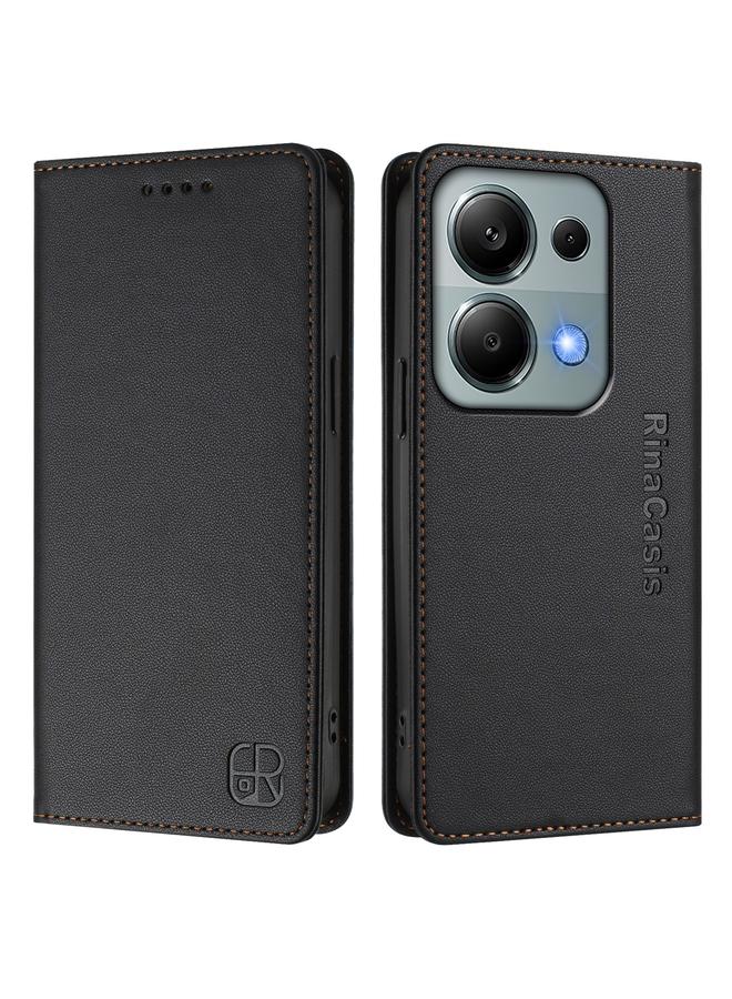 اس-توب جراب لهاتف Redmi Note 13 Pro 4G Global RC01 جراب هاتف جلدي مزدوج الطي مزود بخاصية الشفط المغناطيسي بتقنية RFID - Image 2