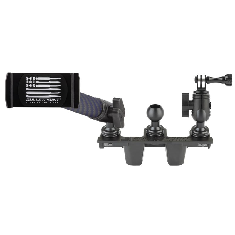 Bulletpoint Metal Bronco Phone Holder Mount Action Camera Mount Compatible with 2021 Ford Bronco Holds 3 Devices Replaces Accessory Ready Panel - Image 2