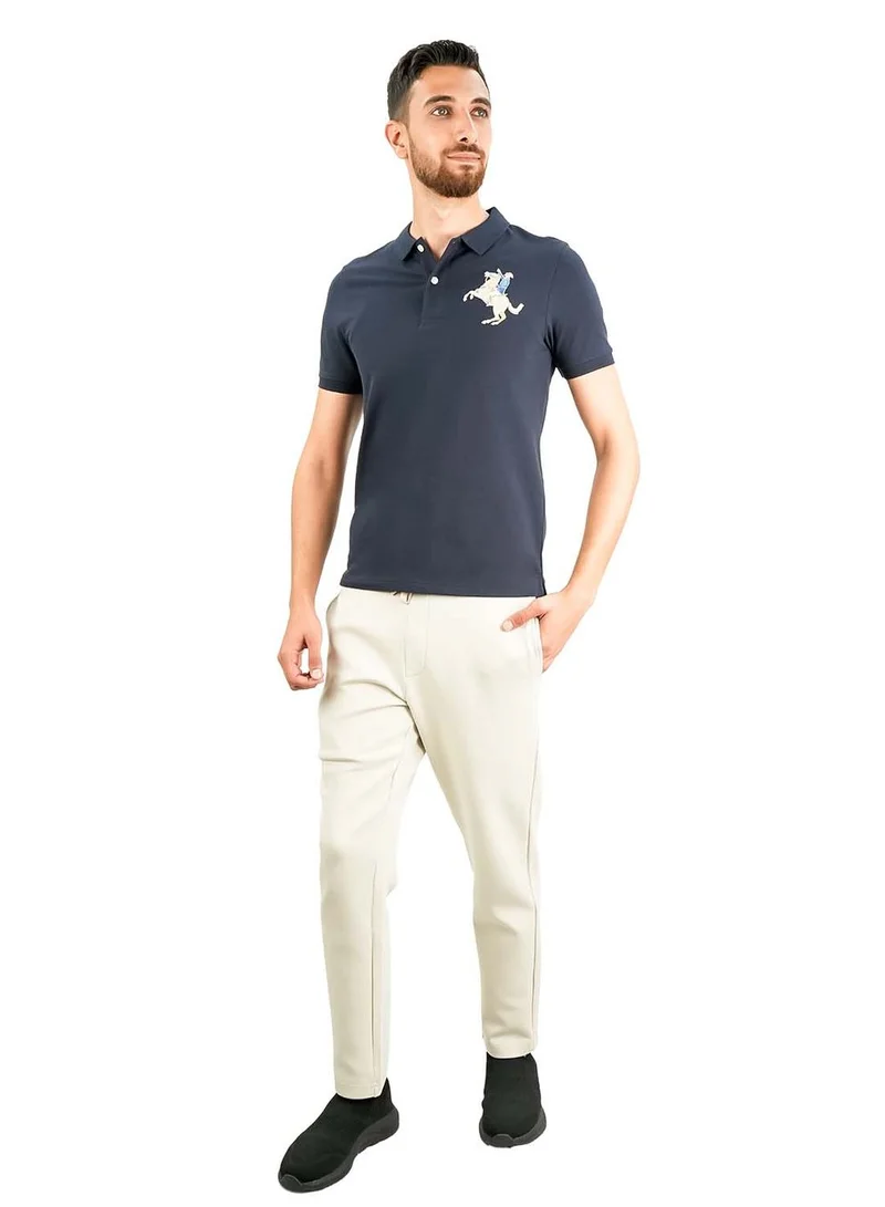 جيوردانو بولو رجالي قطن بقصة ضيقة وأكمام قصيرة بتصميم نابليون