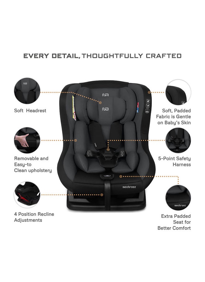 neobreez Nestii Infant/Baby/Kids Travel 2 In1 Convertible Car Seat, Ece R44, Space Saving Car Seat Reducer & Wedge, Forward Facing & Rear Facing, Slip Stopper, Injection Mold, 4 Level Recline (0-4 Years, 18Kg)  - Image 2