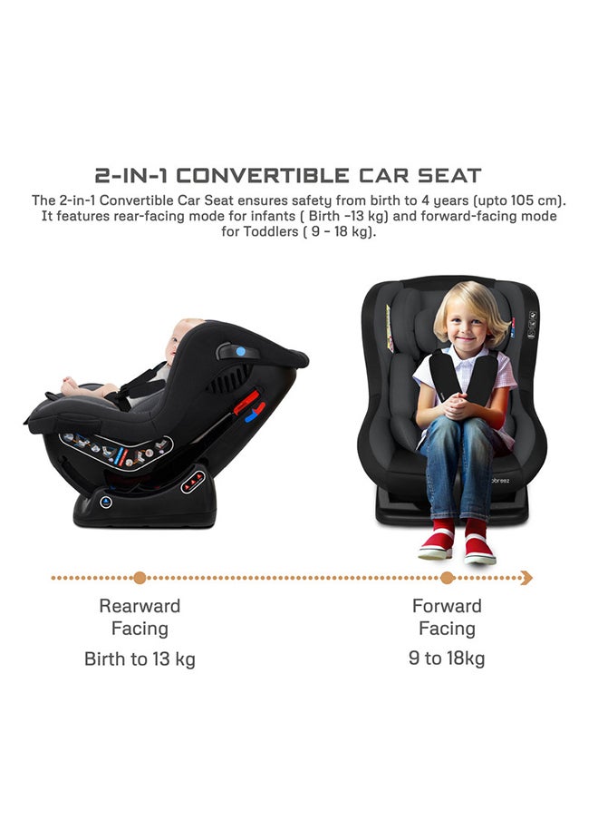 neobreez Nestii Infant/Baby/Kids Travel 2 In1 Convertible Car Seat, Ece R44, Space Saving Car Seat Reducer & Wedge, Forward Facing & Rear Facing, Slip Stopper, Injection Mold, 4 Level Recline (0-4 Years, 18Kg)  - Image 5