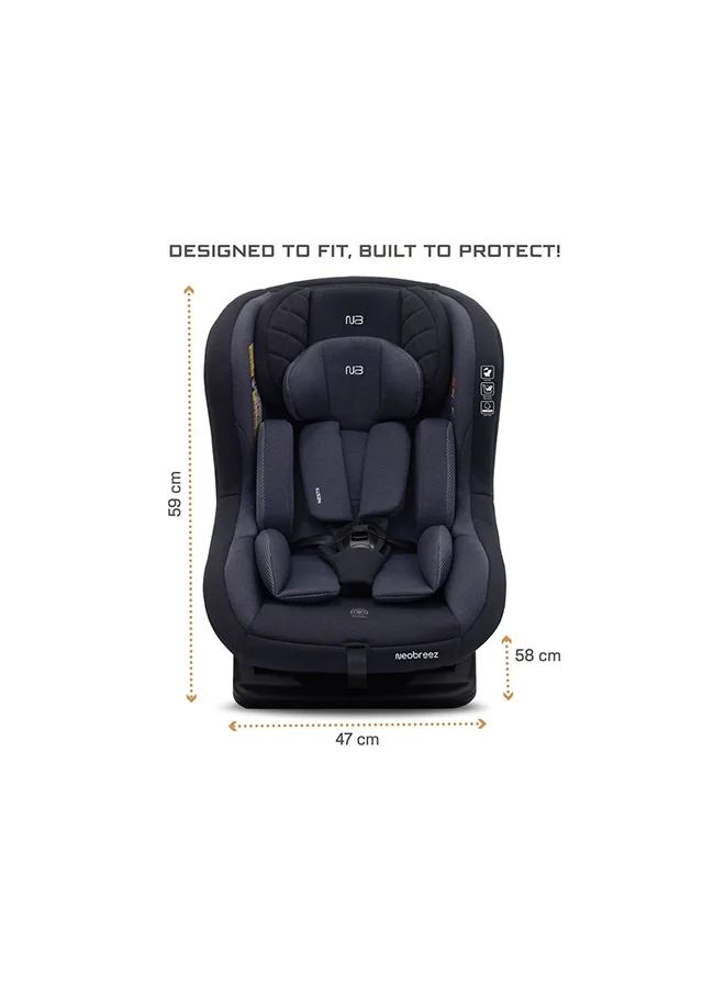neobreez NESTII Infant/Baby/Kids/Toddler Travel 2 In 1 Convertible Car Seat,  ECE R44, Space Saving Car Seat Reducer & Wedge, Forward Facing & Rear Facing,  Slip Stopper,  Injection Mold, 4 Level Recline, 0-4Yrs, 18Kg