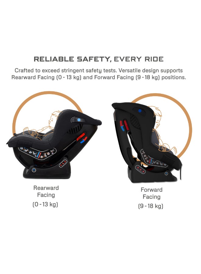 neobreez NESTII Infant/Baby/Kids/Toddler Travel 2 In 1 Convertible Car Seat,  ECE R44, Space Saving Car Seat Reducer & Wedge, Forward Facing & Rear Facing,  Slip Stopper,  Injection Mold, 4 Level Recline, 0-4Yrs, 18Kg - Image 4