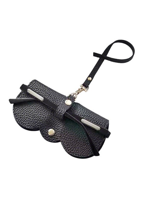 Leather Glasses Case Holder Eyewear Bag Portable Slim Sunglasses Organizer Pouch with Lanyard Soft Eyeglasses Eyewear Sleeve