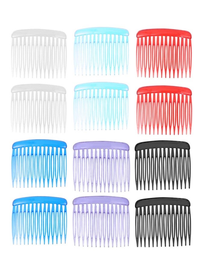 ifundom Hair Comb Clips, 12 Pieces Twist Comb, Plastic Side Hair Combs with 14 Teeth Hair Comb Hair Clip Combs for Fine Hair Accessory for Women - Image 1