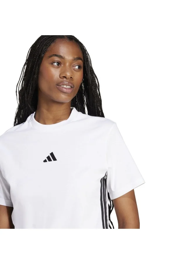 Adidas W 3S Sj T White Training T-Shirts For Women XS