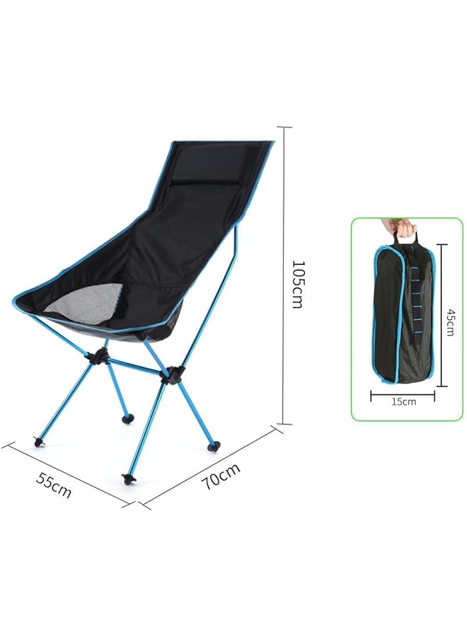X spring Camping Chair Compact Collapsible Chair Ultralight Portable High Back Folding Chair with Headrest and Carry Bag for Hiking Picnic Beach Travel Outdoor Camping - Image 2