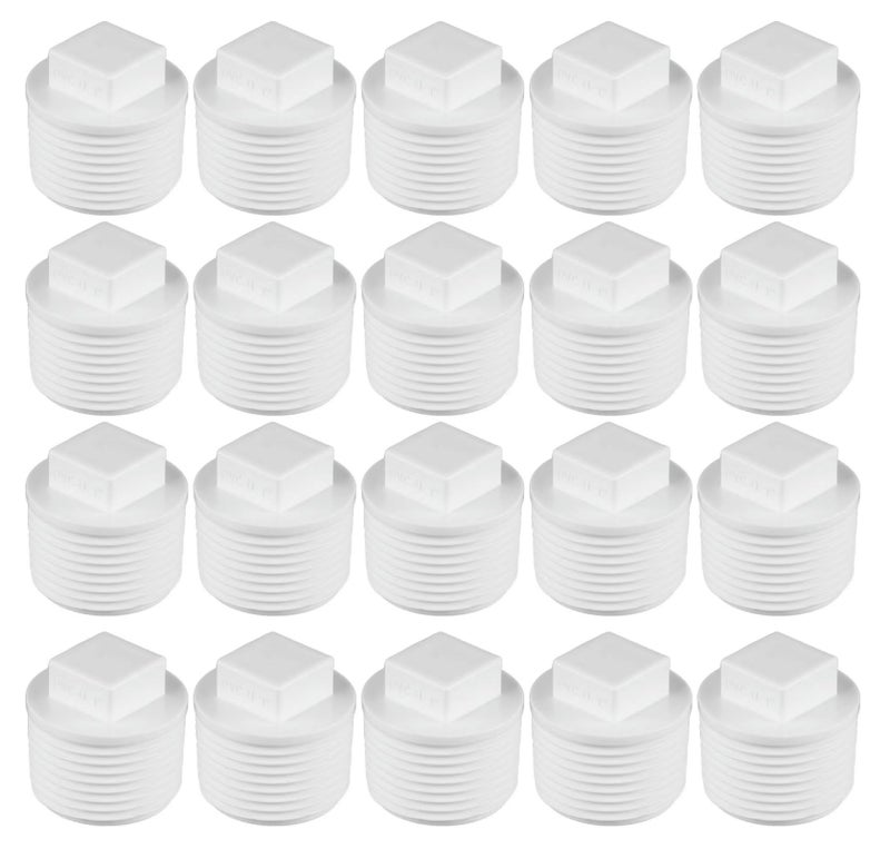 Jinshining 20Pcs White 1/2 Inch PVC Pipe Male Thread Plug, PVC Male Threaded Pipe End Cap, PVC Male Thread Plug adaptor Thread Water Pipe closing for Plumbing Water Line，Pipe Fittings (Industrial and Scientific) - Image 5