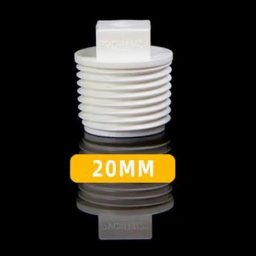 Jinshining 20Pcs White 1/2 Inch PVC Pipe Male Thread Plug, PVC Male Threaded Pipe End Cap, PVC Male Thread Plug adaptor Thread Water Pipe closing for Plumbing Water Line，Pipe Fittings (Industrial and Scientific) - Image 4