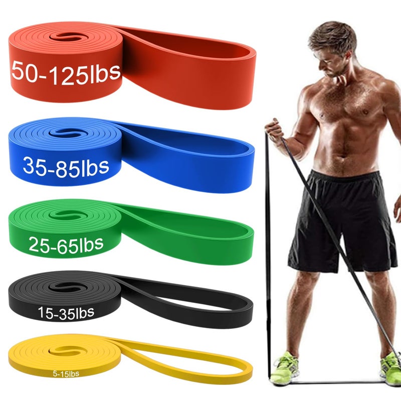 ROSAPOAR Resistance Bands, Pull Up Assist Bands - Workout Bands, Eexercise Bands for Working Out, Fitness, Training, Physical Therapy for Men Women - Colorful - Image 1