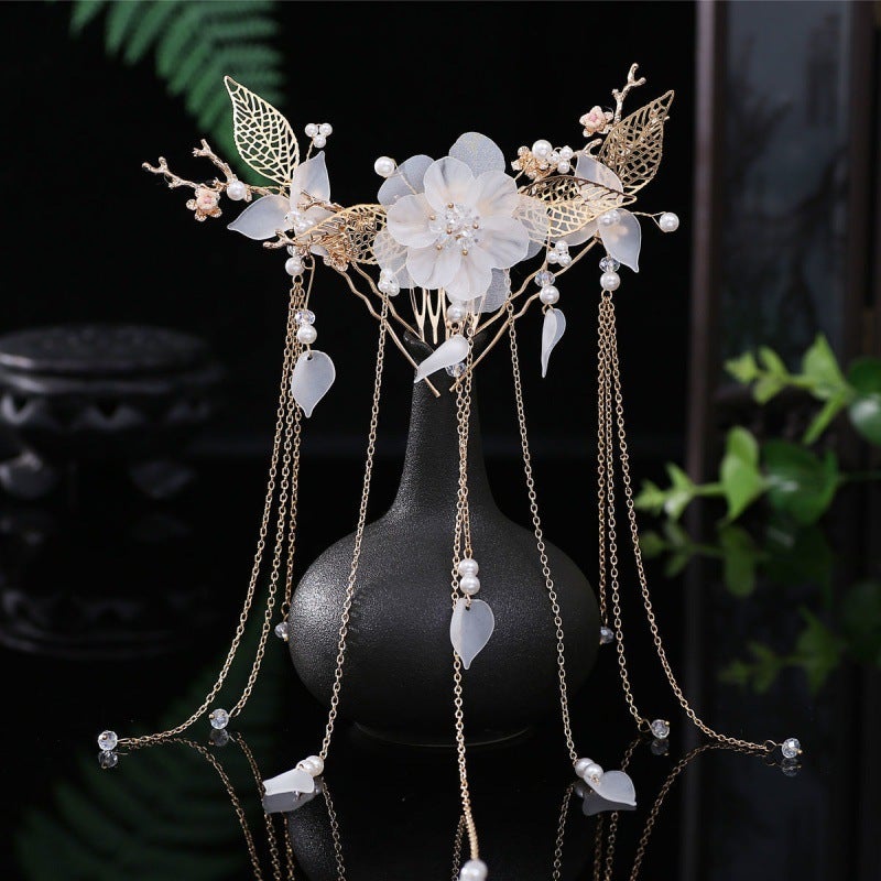 Generic Elegant Hanfu Tassel Hairpin Set X-T22 a set of send eyebrow stickers