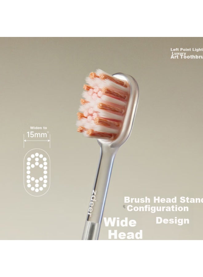 Zdeer Zdeer Zdeer Luxury Manual Toothbrush With Replaceable Brush Head Soft Bristles For Adults Home Use Birthday Gift Pro Gold + 1 Brush Head - Image 4