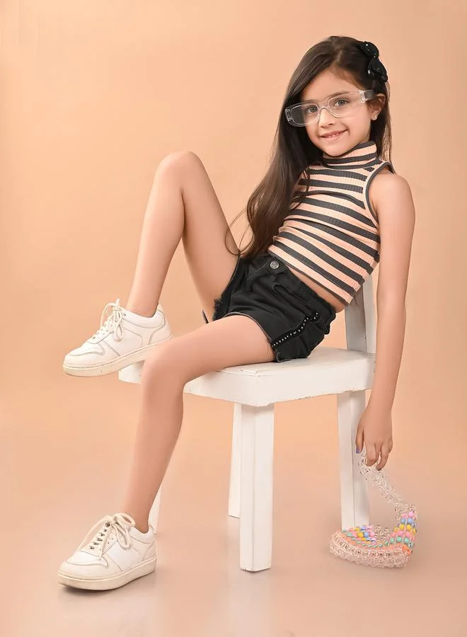 Lilpicks Striped Crop Top