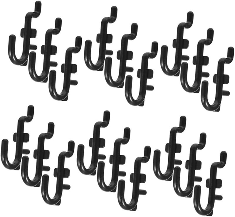 خطافات لوح الأوتاد على شكل حرف J 50 قطعة حوامل أدوات مقاومة للصدأ تركيب بدون حفر لمرآب ورشة العمل - Image 1