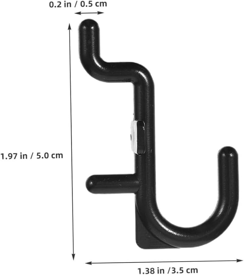 خطافات لوح الأوتاد على شكل حرف J 50 قطعة حوامل أدوات مقاومة للصدأ تركيب بدون حفر لمرآب ورشة العمل - Image 3