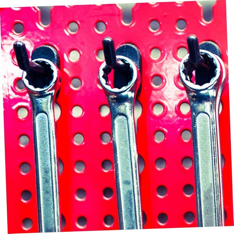 خطافات لوح الأوتاد على شكل حرف J 50 قطعة حوامل أدوات مقاومة للصدأ تركيب بدون حفر لمرآب ورشة العمل - Image 5