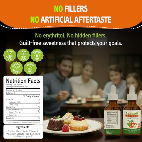 Stevia Select Plain Stevia Liquid Drops  Zero Calorie Sweetener  All Natural Liquid Pure Stevia Extract  Plant Based Sugar Substitute  Keto Sweetener  Sugar Alternative 2 Oz - Image 5