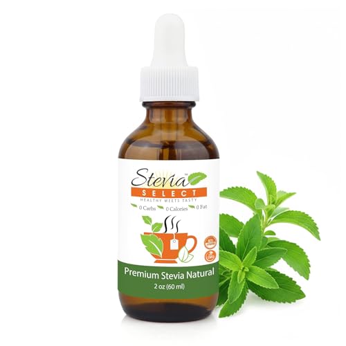 Stevia Select Plain Stevia Liquid Drops  Zero Calorie Sweetener  All Natural Liquid Pure Stevia Extract  Plant Based Sugar Substitute  Keto Sweetener  Sugar Alternative 2 Oz - Image 1