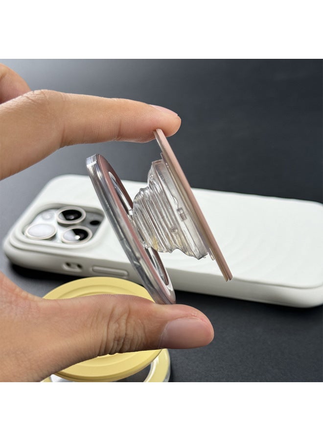 High-grade Silicone Air Bag Magnetic Mobile Phone Bracket Strong Magsafe Accessories For IPhone Huawei Samsung-Color:yellow - Image 4