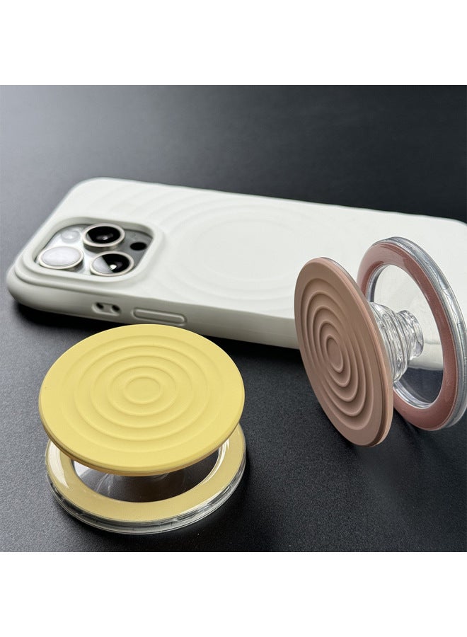 High-grade Silicone Air Bag Magnetic Mobile Phone Bracket Strong Magsafe Accessories For IPhone Huawei Samsung-Color:yellow - Image 5