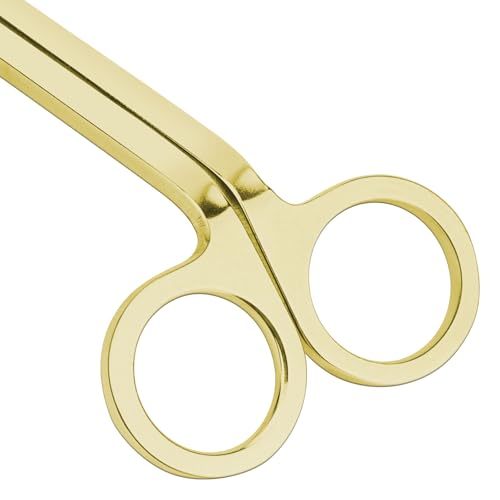 CHEFBEE Candle Wick Trimmer, Polished Stainless Steel Wick Clipper Cutter, Scissors, Reaches Deep Into Candles to Cut Spent Cord, Allow Cleaner Burn and Prevent Soot Buildup (Gold) - Image 4