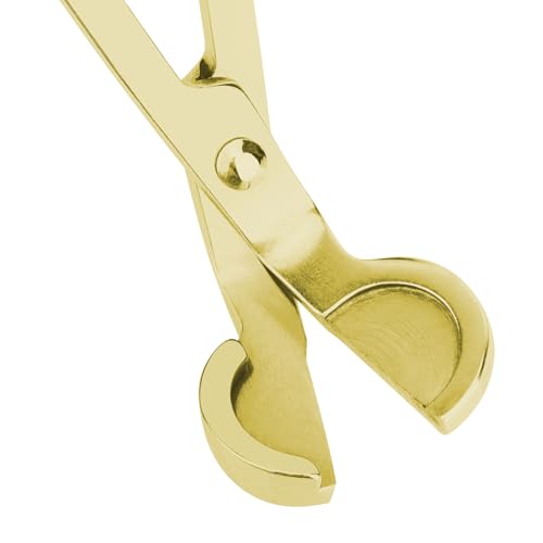 CHEFBEE Candle Wick Trimmer, Polished Stainless Steel Wick Clipper Cutter, Scissors, Reaches Deep Into Candles to Cut Spent Cord, Allow Cleaner Burn and Prevent Soot Buildup (Gold) - Image 3
