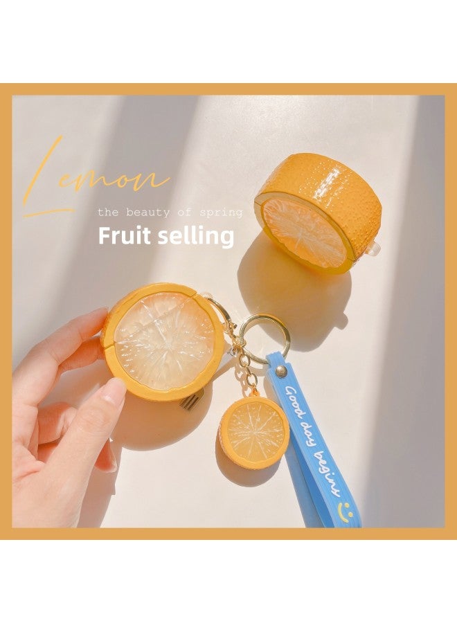Fruit Three-dimensional Lemon For AirPods Pro2 Apple Bluetooth Wireless Earphone Case 4 Generation/3 Generation Protective Case