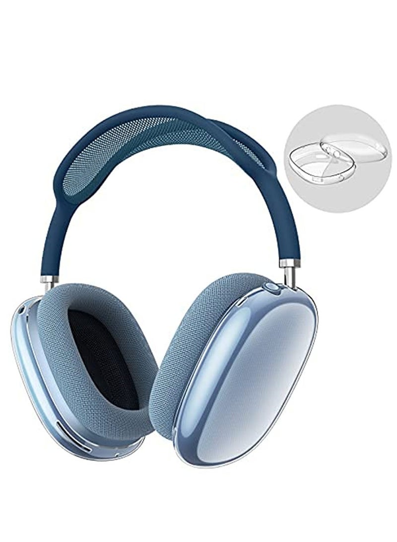 غطاء واقي شفاف من السيليكون TPU الناعم ضد الخدوش لسمّاعات Apple AirPods Max، غلاف واقي مقاوم للماء لسمّاعات AirPods Max، ملحقات لسمّاعات AirPods Max (شفاف) - Image 1
