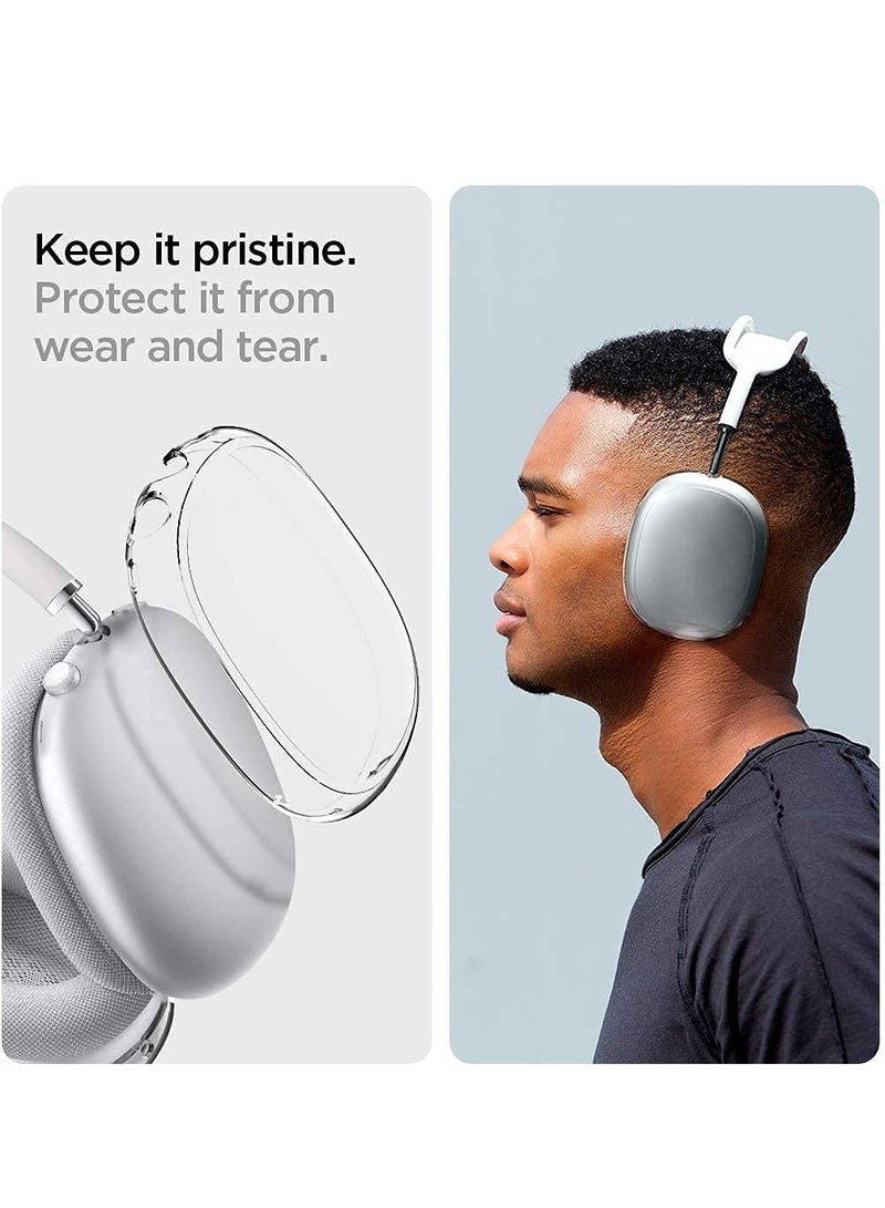 غطاء واقي شفاف من السيليكون TPU الناعم ضد الخدوش لسمّاعات Apple AirPods Max، غلاف واقي مقاوم للماء لسمّاعات AirPods Max، ملحقات لسمّاعات AirPods Max (شفاف) - Image 3