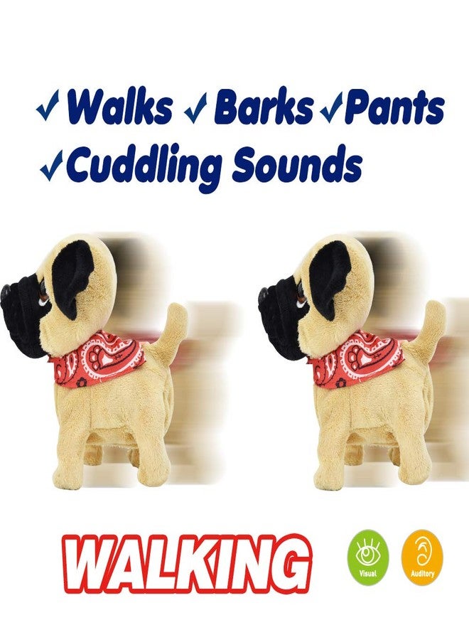 WEofferwhatYOUwant Pug Puppy - Educational Plush Robot Dog Toy That Walks & Barks - Sensory Interactive Pet for Toddlers 18+ Months - Autism Friendly Gift for Boys Girls Baby Kids - Image 2