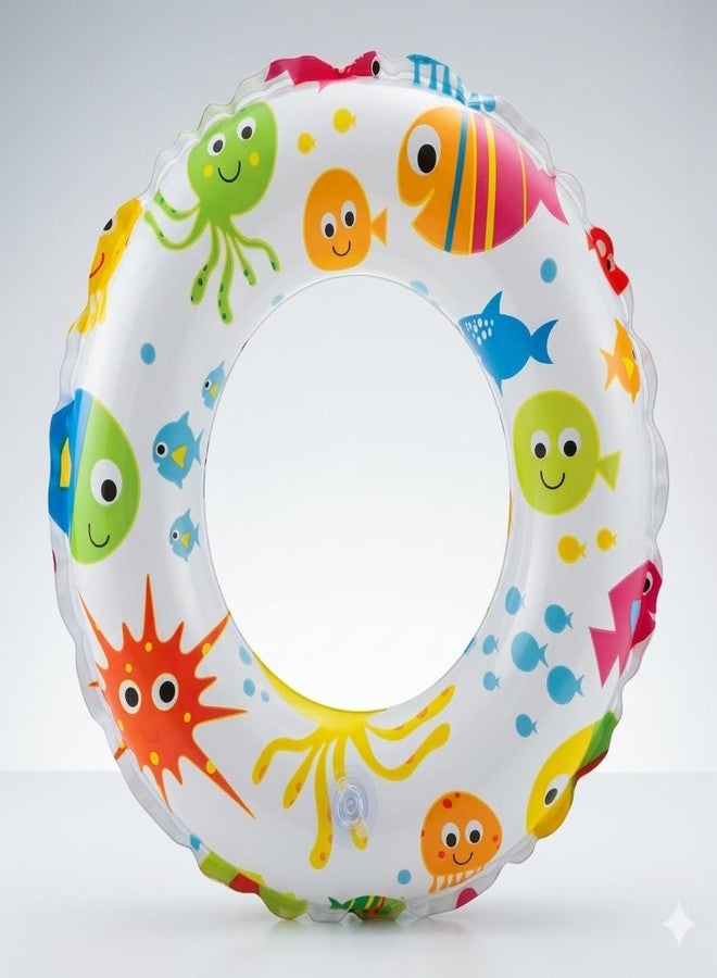 MILLOR Pack of 1 Inflatable Baby Swim Ring Float for Pool, Infant & Toddler Swimming Tube with Cute Ocean Animal Design, Portable Baby Pool Float Trainer for Water Learning, Kids Swimming Ring - Image 1