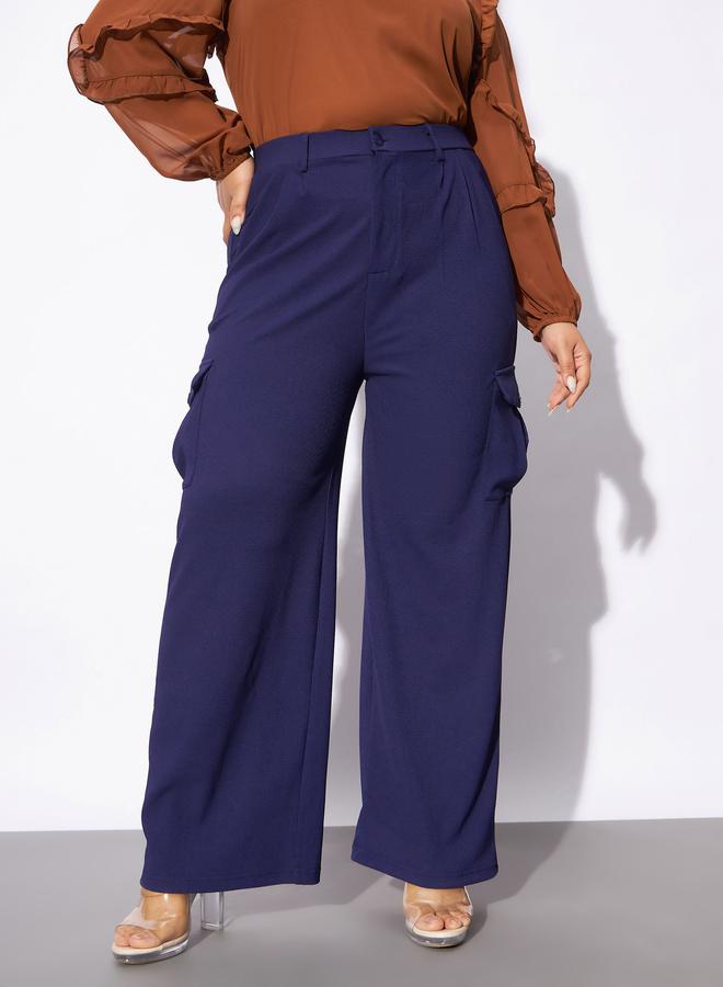 SASSAFRAS Plus Cargo Pocket Detail Straight Pants - Image 1