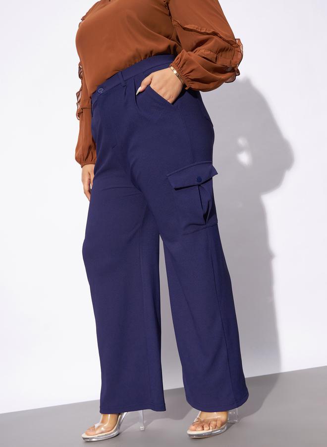 SASSAFRAS Plus Cargo Pocket Detail Straight Pants - Image 3