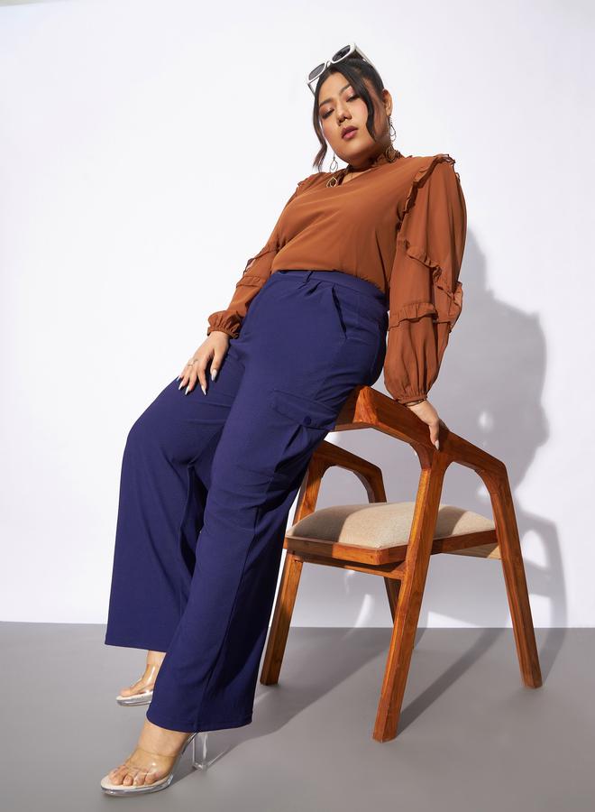 SASSAFRAS Plus Cargo Pocket Detail Straight Pants - Image 2