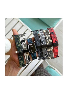 ten.tech TenTech Silicone Magnetic Sports Band for Apple Watch Ultra/Ultra 2, Size 49mm 45mm 44mm 42, Soft Band for iWatch Series 9/8/7/6/5/4/3/2/1/SE - Gray camouflage  - Image 3